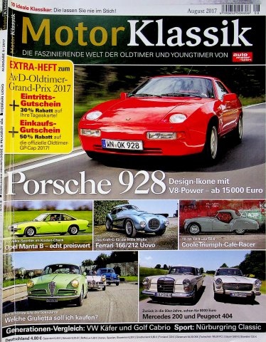 Deckblatt Motor Klassik (08/2017)